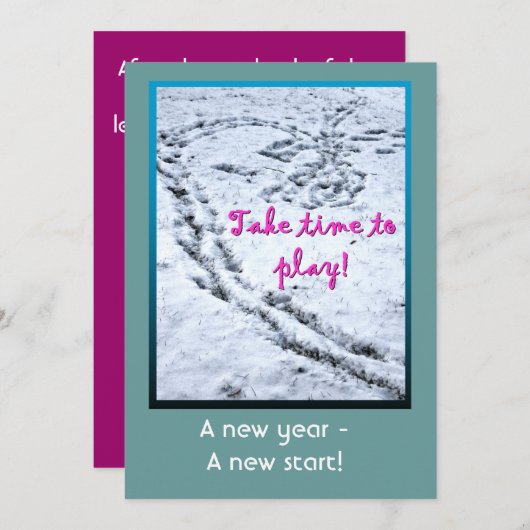 Neujahr Einladung (Vorne/Hinten)