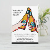 Neujahr Einladung Beer Merry (Stehend Vorderseite)