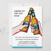 Neujahr Einladung Beer Merry (Vorderseite)