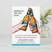 Neujahr Einladung Beer Merry (Stehend Vorderseite)