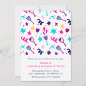 Neujahr Einladung Cocktail Drinks Pink (Vorderseite)