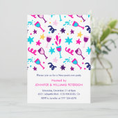 Neujahr Einladung Cocktail Drinks Pink (Stehend Vorderseite)