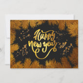 Neujahr Einladung Pine Gold Company Party (Vorderseite)