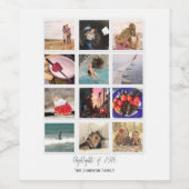 Neujahr | Ergebnisse von 2016 | Eigenes Weinetiket Weinetikett (Einzelnes Label)