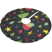 Neujahr feierlich: farbenfroh, nahtlos. polyester weihnachtsbaumdecke (Schrägansicht)