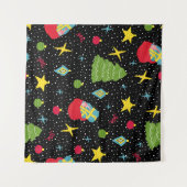 Neujahr feierlich: farbenfroh, nahtlos. wandteppich (Vorderseite (Horizontal))