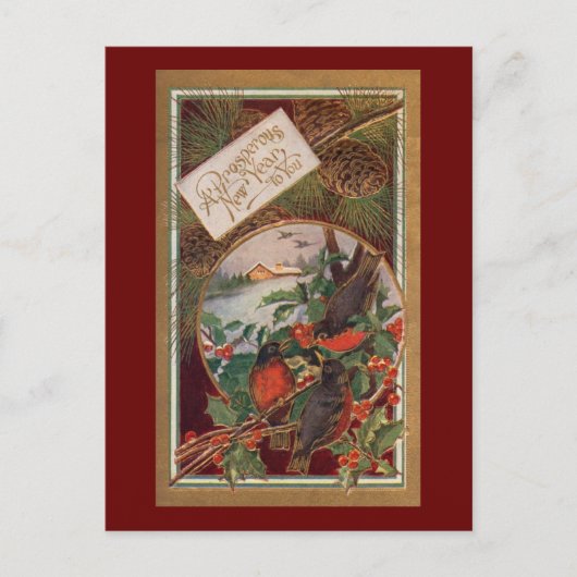 Neujahr Feiertagspostkarte (Vorderseite)