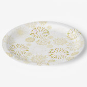 Neujahr Feuerwerk Design Feuerwerkskunst Neujahr K Pappteller (Schrägansicht)