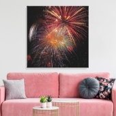 Neujahr Feuerwerkskunst Glitzern Canvas Print Leinwanddruck (Insitu (Wohnzimmer))
