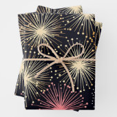 Neujahr "Fireworks" Packpapier Geschenkpapier Set (Beispiel)