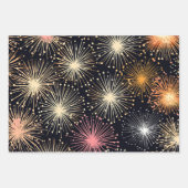 Neujahr "Fireworks" Packpapier Geschenkpapier Set (Vorderseite 3)
