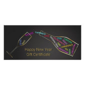 Neujahr Flasche Glas Farbe Motivation Geschenkkart Werbekarte (Vorne)