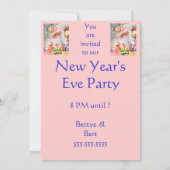 Neujahr Fliegen Schweine Einladung (Rückseite)