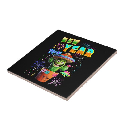 Neujahr Fliese (Seite)