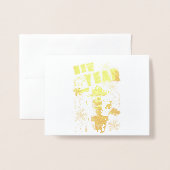 Neujahr Folienkarte (Vorderseite mit Umschlag)