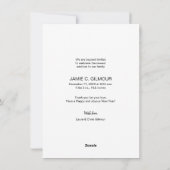 Neujahr Foto Baby Ankündigung Geburtsstat (Rückseite)