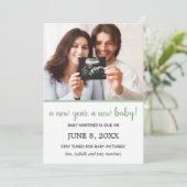 Neujahr Foto Baby Pregnancy Ankündigung (Stehend Vorderseite)