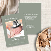 Neujahr Foto Sage Birth Ankündigung