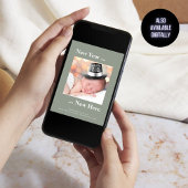 Neujahr Foto Sage Birth Ankündigung