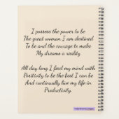 Neujahr Frauen Planer (Rückseite)