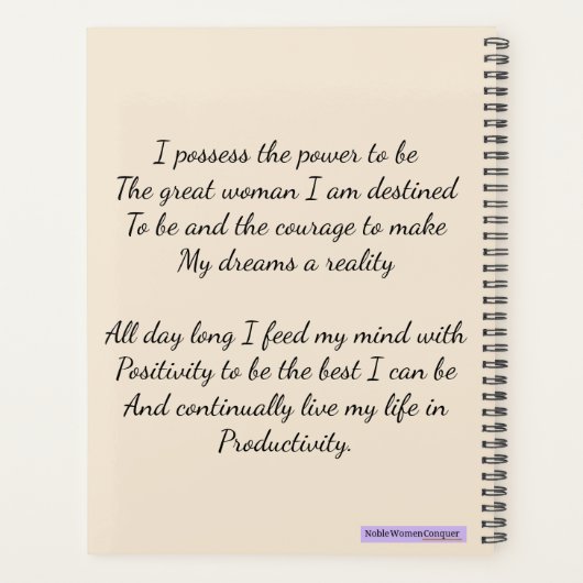 Neujahr Frauen Planer (Rückseite)