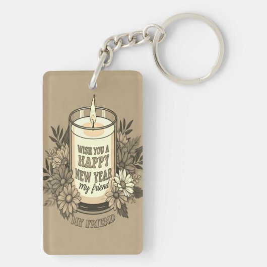 Neujahr-Freund Schlüsselanhänger (Rückseite)