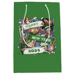 Neujahr Funny Animal Sports Fans Scarf Cartoon Mittlere Geschenktüte