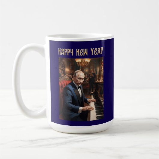 Neujahr Funny Wladimir Putin Russisch Kaffeetasse (Links)