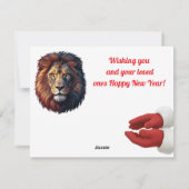 Neujahr-Geschenkkarte  Feiertagskarte (Rückseite)