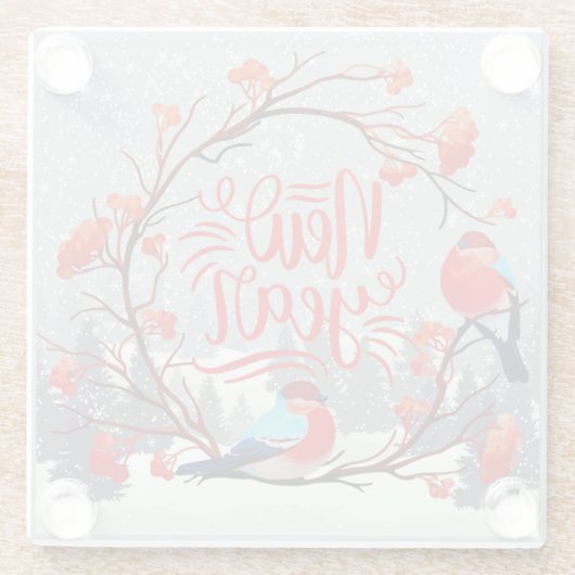 Neujahr Glasuntersetzer (Rückseite)