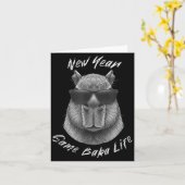 Neujahr Gleiches Baka Leben Capybara-Witz  Karte (Gelbe Blume)
