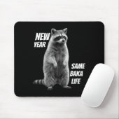 Neujahr Gleiches Baka Leben Waschbär-Witz Mousepad (Mit Mouse)