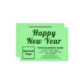 Neujahr - Gruß für kleine grüne Flachbildschirme Karte (Vorderseite/Rückseite Beispiel)