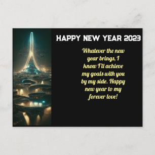 Neujahr Grußkarte für 2023 mit KI Postkarte