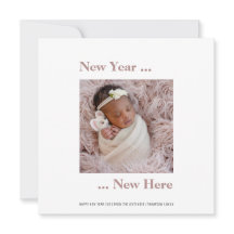 Neujahr hier Foto 2024 Rosa Geburtserklärung