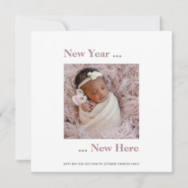 Neujahr hier Foto 2024 Rosa Geburtserklärung