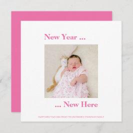 Neujahr hier Foto Baby Girl Birth Pink