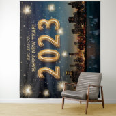 Neujahr | Hintergrund des Fotos der Feuerwerkskörp Wandteppich (Beispiel)