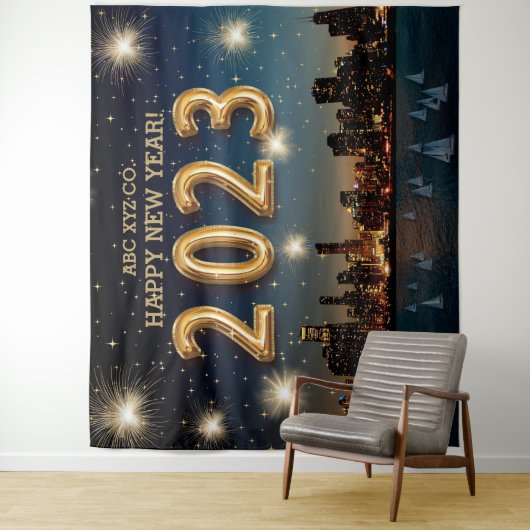 Neujahr | Hintergrund des Fotos der Feuerwerkskörp Wandteppich (Beispiel)