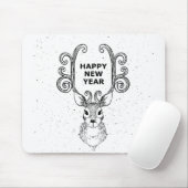 Neujahr Hirschweihnachtsfeiertag Mousepad (Mit Mouse)