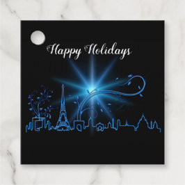 Neujahr in Paris Geschenkanhänger