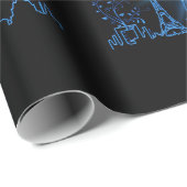 Neujahr in Paris Geschenkpapier (Rolleneckpunkt)