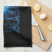 Neujahr in Paris Geschirrtuch (Viertel Falte)