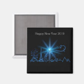 Neujahr in Paris Magnet (Vorderseite/Rückseite)