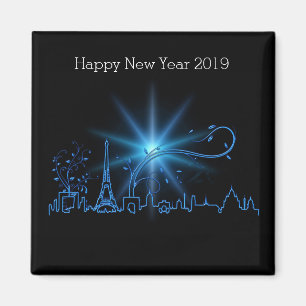 Neujahr in Paris Magnet