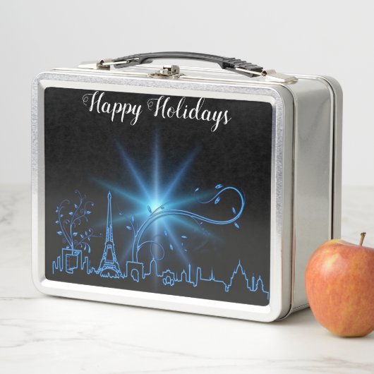 Neujahr in Paris Metall Brotdose (Beispiel)