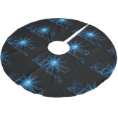 Neujahr in Paris Polyester Weihnachtsbaumdecke (Schrägansicht)