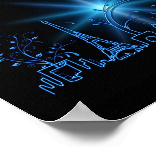 Neujahr in Paris Poster (Ecke)