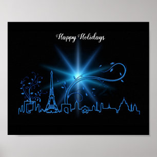 Neujahr in Paris Poster