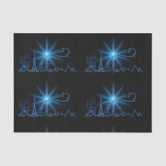 Neujahr in Paris Seidenpapier (Vorderseite)